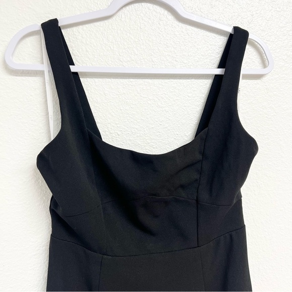 Lulus Vibrant Allure Black Square Neck Sleeveless Bodycon Midi Dress Size Small - Picture 7 of 13